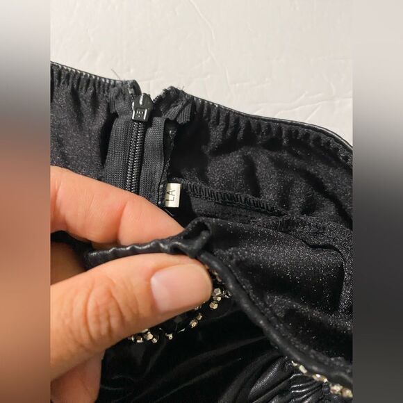 Glamour mature faux leather rocker goth Dance Custom solo costume 2 piece LA - Picture 9 of 13